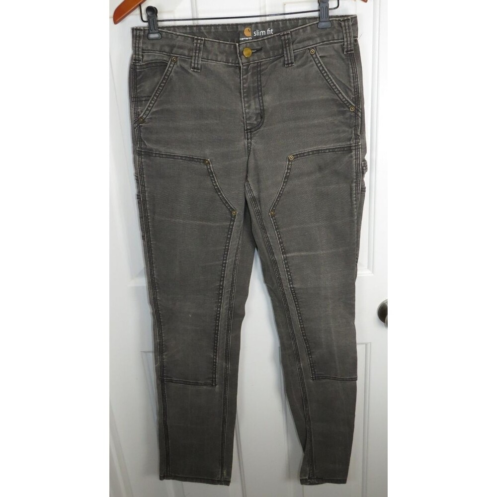 Carhartt 1889 Slim Double Front Dungaree Jeans Slim Fit 100723 029 Size 4 Tall
